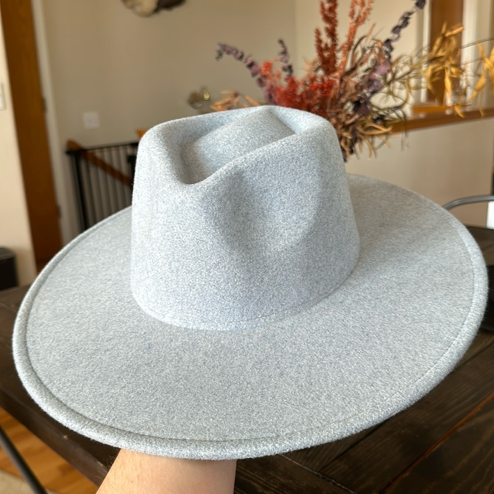 Light Blue wide brim hat